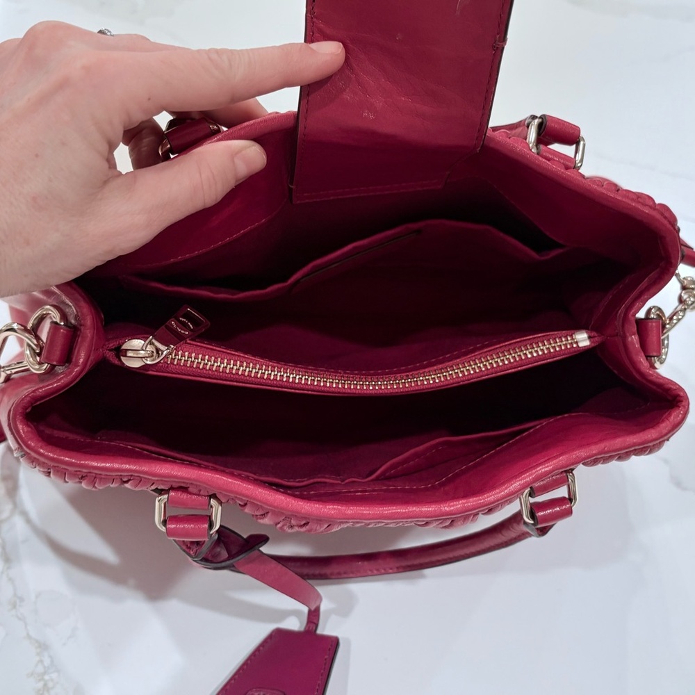 Vintage Pink Coach Quilted Women's Hand Bag - Picture 5 of 8